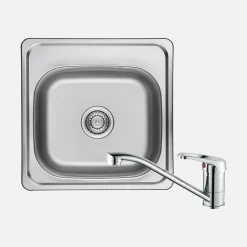 inny Zlewozmywak stalowy z baterią VITA 47,5x47,5 cm