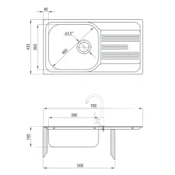 Deante Zlewozmywak XYLO ZEX 0113