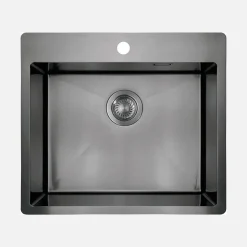 Deante Zlewozmywak z baterią wielofunkcyjną OLFATO PRECIOUS TITANIUM 55x50,5 cm