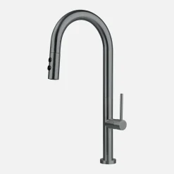 Deante Zlewozmywak z baterią wielofunkcyjną OLFATO PRECIOUS TITANIUM 55x50,5 cm