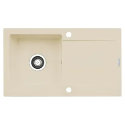 Zlewozmywaki|PYRAMIS POLSKA SPÓŁKA Z OGRANICZONĄ ODPOWIEDZIALNOŚCIĄ Zlewozmywak ZEFIR z baterią HERA beż piaskowy 76x44 cm + Pyra Clean