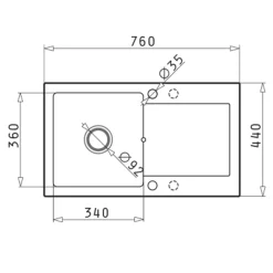 Zlewozmywaki|PYRAMIS POLSKA SPÓŁKA Z OGRANICZONĄ ODPOWIEDZIALNOŚCIĄ Zlewozmywak ZEFIR z baterią HERA beż piaskowy 76x44 cm + Pyra Clean
