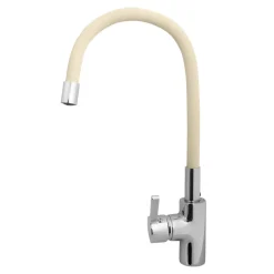 PYRAMIS POLSKA SPÓŁKA Z OGRANICZONĄ ODPOWIEDZIALNOŚCIĄ Zlewozmywak ZEFIR z baterią HERA beż piaskowy 79x50 cm + Pyra Clean