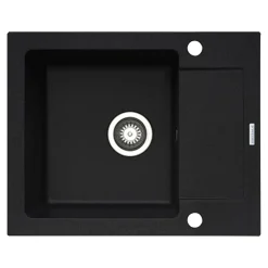 Zlewozmywaki|PYRAMIS POLSKA SPÓŁKA Z OGRANICZONĄ ODPOWIEDZIALNOŚCIĄ Zlewozmywak ZEFIR z baterią HERA karbon 62x50 cm + Pyra Clean