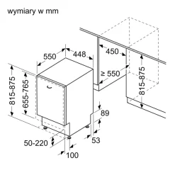 BOSCH Zmywarka do zabudowy 45 seria 4 SPT4EMX24E