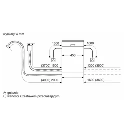 BSH Zmywarka do zabudowy BOSCH 45 seria 4 SPH4HKX10E